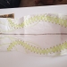 Lemon green and white dress