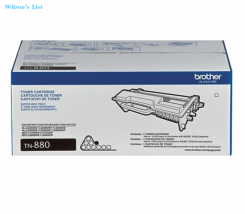 Brother Genuine TN880 Black Super High Yield Original Laser Toner Cartridge