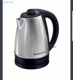 Hamilton Beach 40989 Steel Kettle - 1500W - 1.8 qt - Stainless Steel