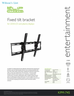 KLIP Extreme; Tilt Tv Bracket (30'- 60')