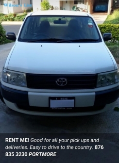 White Toyota probox ( For Rent)
