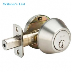 Stainless Steel Yale Deadbolt Lock, Polished