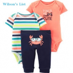  Baby 3-Piece Neon Crab Little Character Set