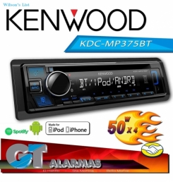 Radio Player Kenwood Kdc-mp375bt Bt / iPod / Android