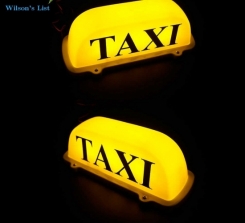 TAXI Light Sign LED 12V Strong Magnet Car Taxi Meter Cab Topper Roof Day Daytime Running Light Fog L