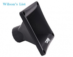 DS18 PRO-H44 Black Universal Square Driver Tweeter Horn Body Easy Twist On/Off Installation, Set of 