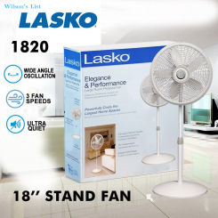 Lasko 18” Standing Fan avaiable White & Black Colour .