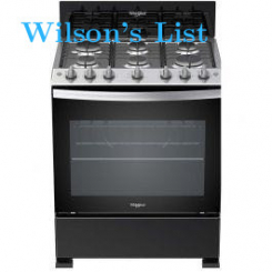 Whirlpool 30 inch 6 Burner Black Gas Stove #3100