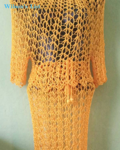 HANDMADE CROCHET SHELL DRESS