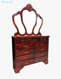 11 Draws Dresser Pine Board ( Brown Colour ) 