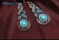 Ethnic Boho Tibetan Silver Drop Earrings