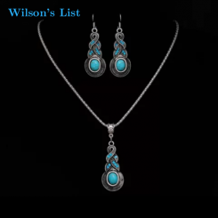 3Pce Turquoise and Silver Set