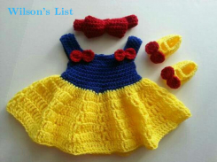 crochet baby girl dress set