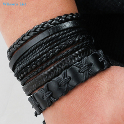 Black Leather Beau Ties