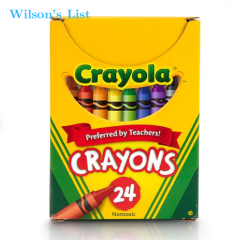 Crayola Non-Peggable Crayons, Assorted Colors, 24 Per Box