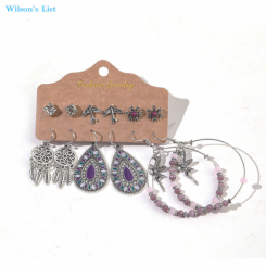 Bohemian Bride Earrings (6 pairs)