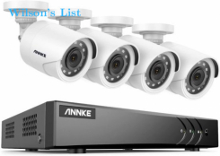 ANNKE 8CH 5MP Lite Wired Security Camera System, H.265+ DVR with 4 x 1080p Outdoor CCTV Bullet Camer