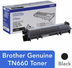 Brother Genuine TN660 High Yield Black Toner Cartridge HL-L2300D/L2305W/2315DW