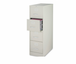 Lorell Vertical 4-Drawer File Cabinet (Light Grey)