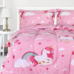 Utopia Bedding All Season Unicorn Comforter Set with 2 Pillow Cases - 3 Piece Soft Brushed Microfibe
